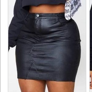 Leather miniskirt- Pretty Little Thing